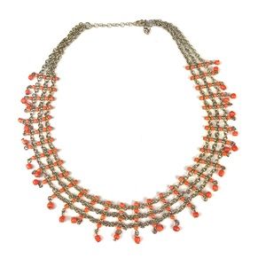 Orange beaded necklace